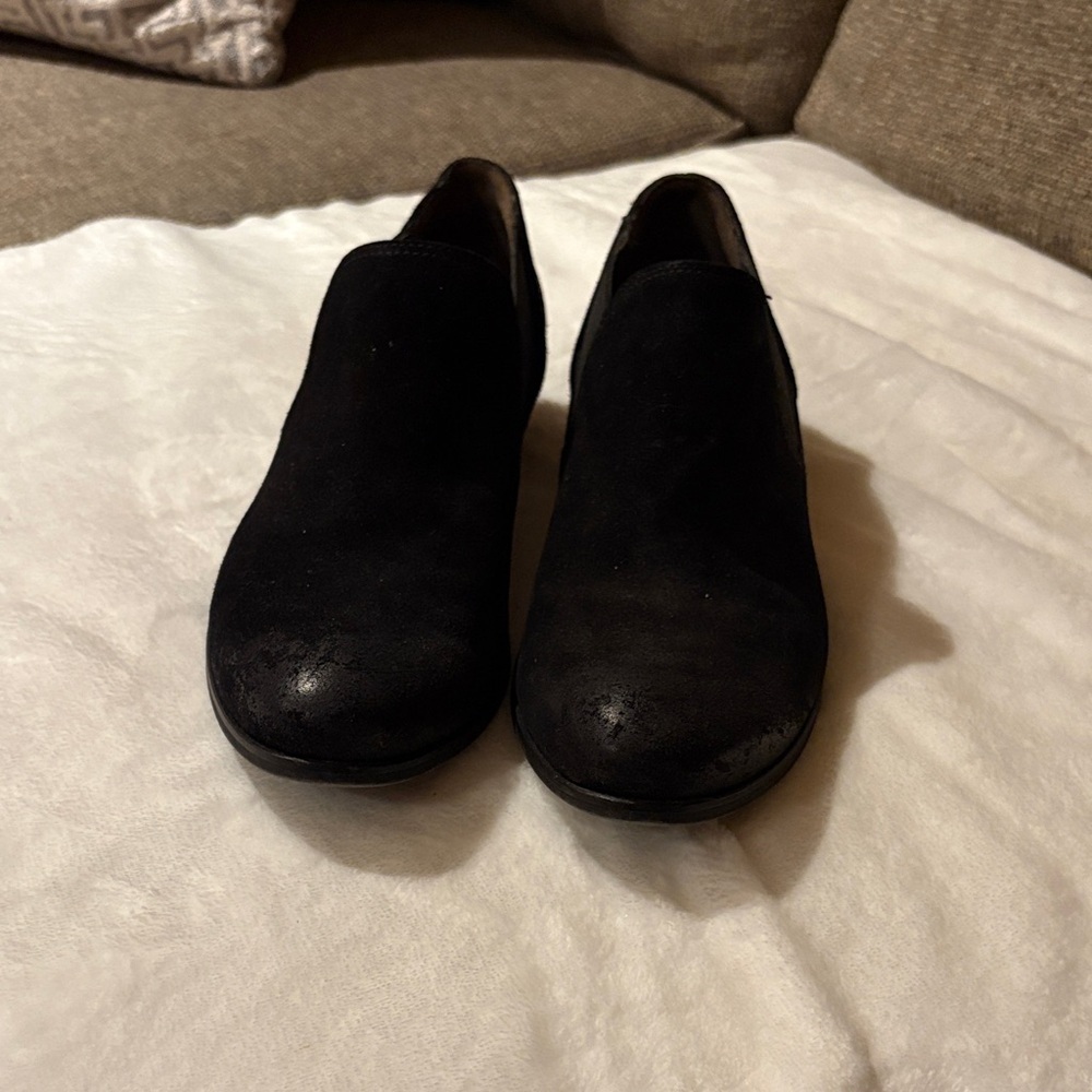 Paul Green Women's Black Nubuck Leather Ankle Booties 7.5 Gently Loved